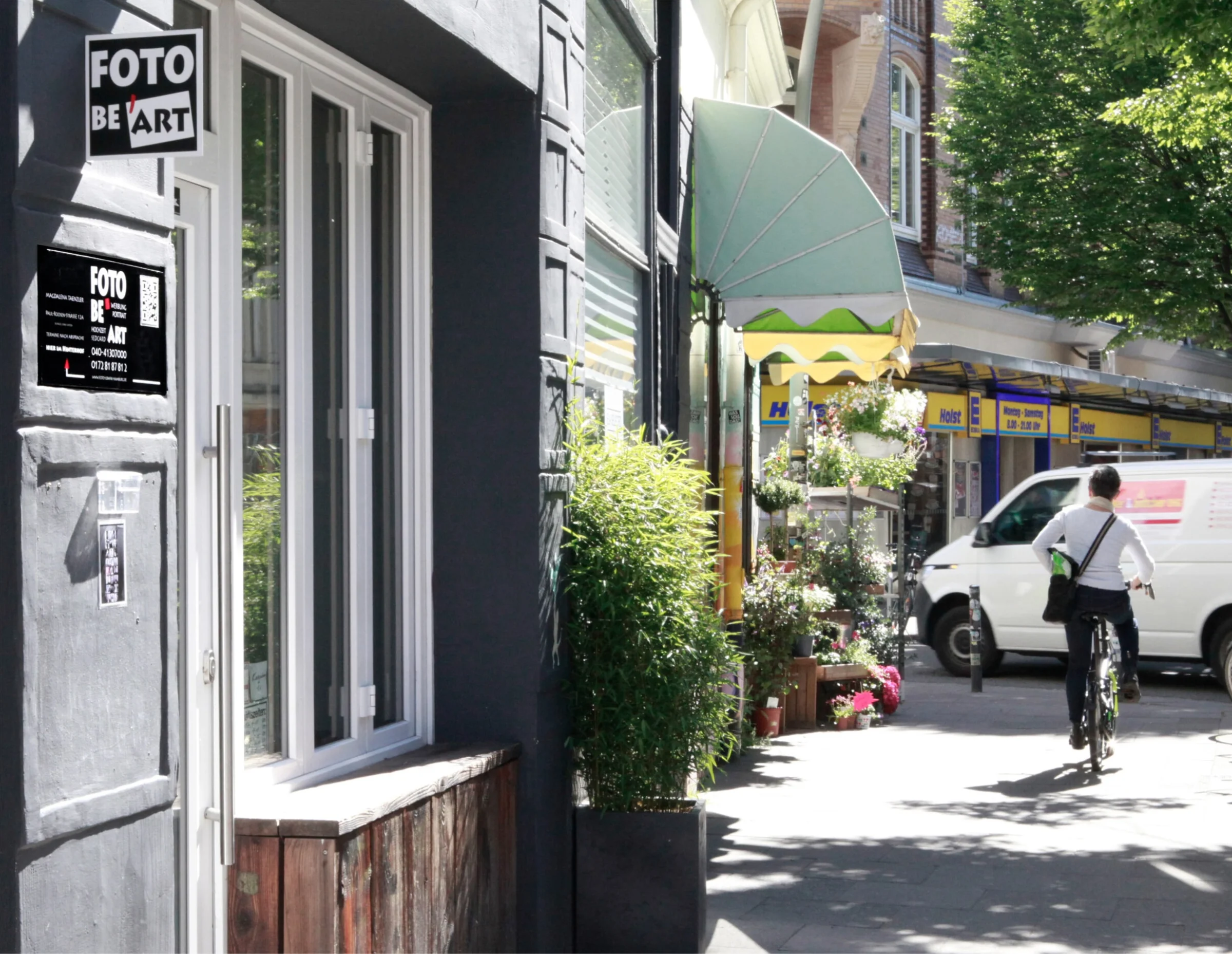 FOTO BE'ART Fotoatelier Eingang Paul-Roosen-Straße St. Pauli